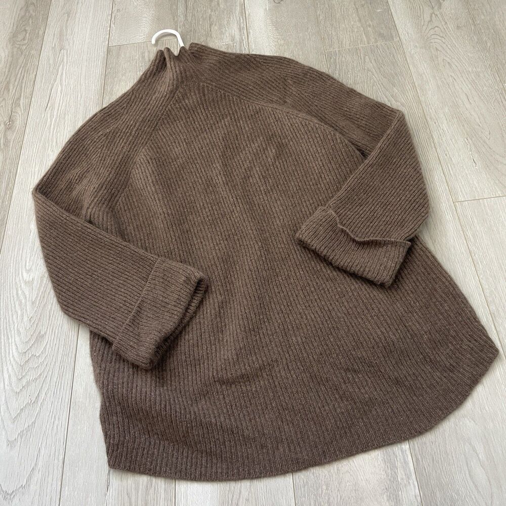 Naked Cashmere Sweater noelle turtleneck womens Brown small oversized minimalist - Picture 4 of 6